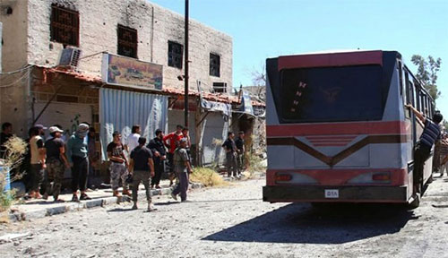 salida de armados de la localidad de Daraya La soberanía siria recupera la localidad de Daraya